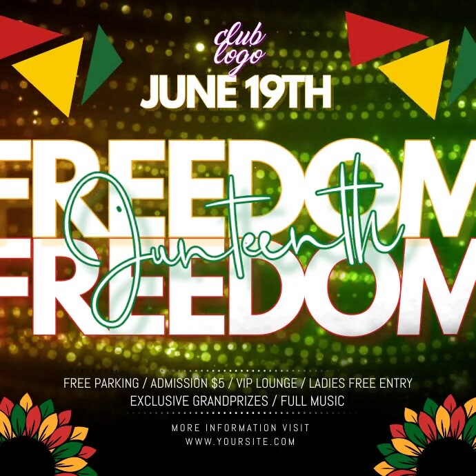 Juneteenth Square Ads Template | PosterMyWall