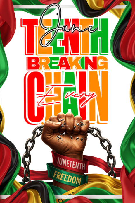 Juneteenth: Breaking Every Chain for Freedom Poster template