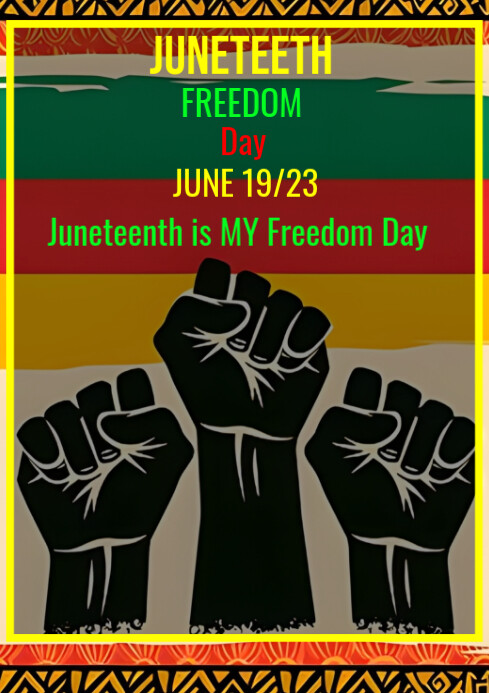 Juneteeth Freedom A4 Template | PosterMyWall