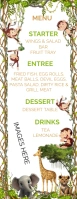 Jungle theme menu Half Page Letter template
