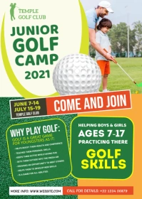 Junior Golf Camp Flyer A6 template
