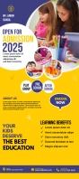 Junior School admission Flyer Rack Card template