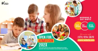Weiß School Admission delt Facebook-billede Template