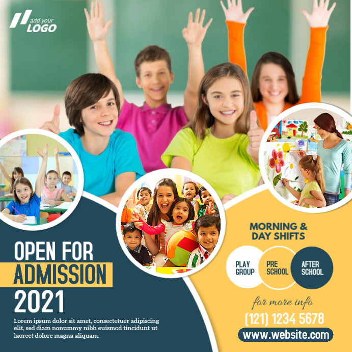 Junior School Admission Open Advert Template | PosterMyWall