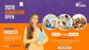 Junior School Admission Open Twitter Post template