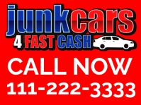 Junk Cars for Cash Znak podwórkowy template