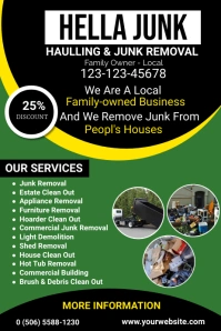 junk removal flyer Banner 4' × 6' template