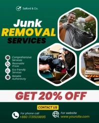 Junk removal services Instagram Portrait template