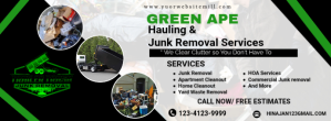 Junk Removal Services facebook cover,cleaning Facebook-Cover template