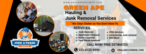 Junk Removal Services facebook cover,cleaning Facebook-Cover template