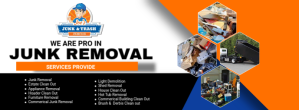 Junk Removal Services facebook cover,cleaning template