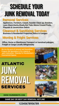 Junk Removal Services Flyer,cleaning service, Instagram Story template