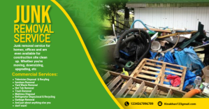 Junk Removal Services Flyer,cleaning service, Facebook Shared Image template