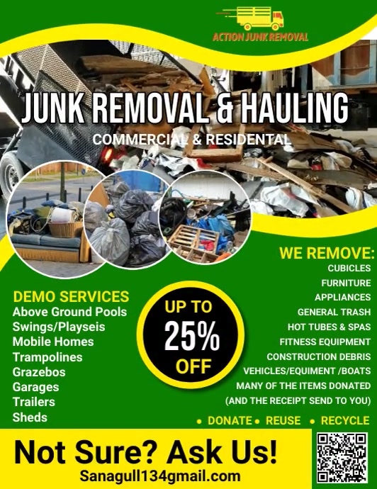 Junk Removal Services flyer,cleaning service Template PosterMyWall