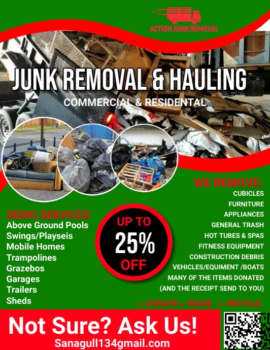 Junk Removal Services flyer,cleaning service Template PosterMyWall