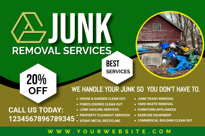 Image 10 for Junk Removal Flyer Template