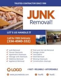 Junk Removal Services Flyer Template ใบปลิว (US Letter)