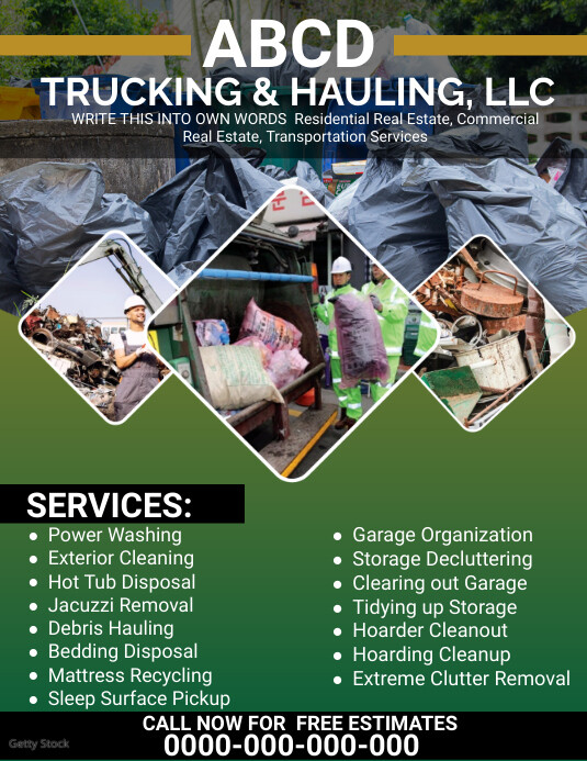 Junk removal template PosterMyWall Junk removal template PosterMyWall