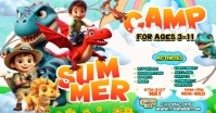 Jurassic Fun: Kids Summer Camp Adventure! Facebook Gedeelde Prent template