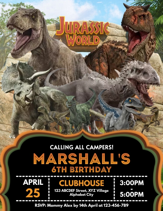 Jurassic Park Invitations