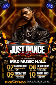 Black Dance Party Plakat Template