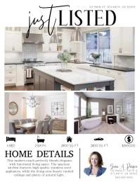 Just Listed Real Estate Flyer template