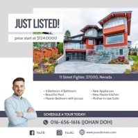 Just Listed Real Estate Instagram Ad Template