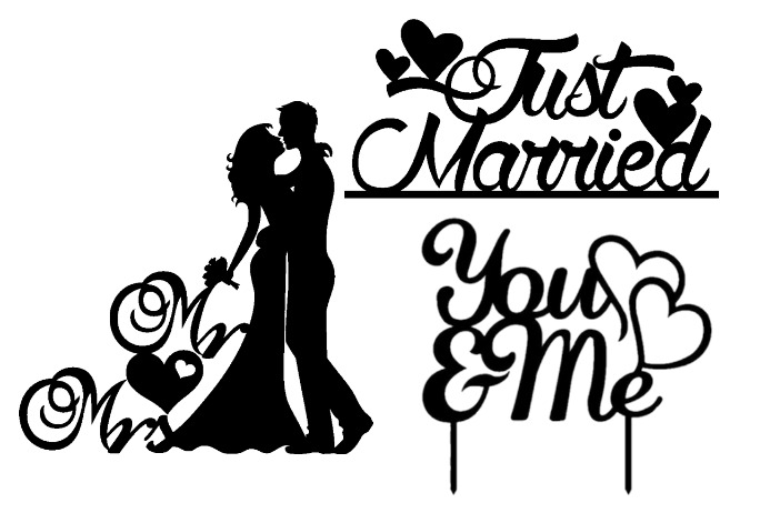 Just Married Cake Topper Template | PosterMyWall just-married-cake-topper-template-postermywall