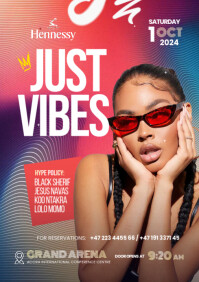 Just Vibes Party Design Template A4