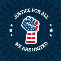 Justice for All America Template Persegi (1:1)