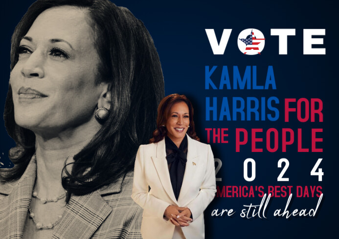 kamala harris election poster design Modelo | PosterMyWall