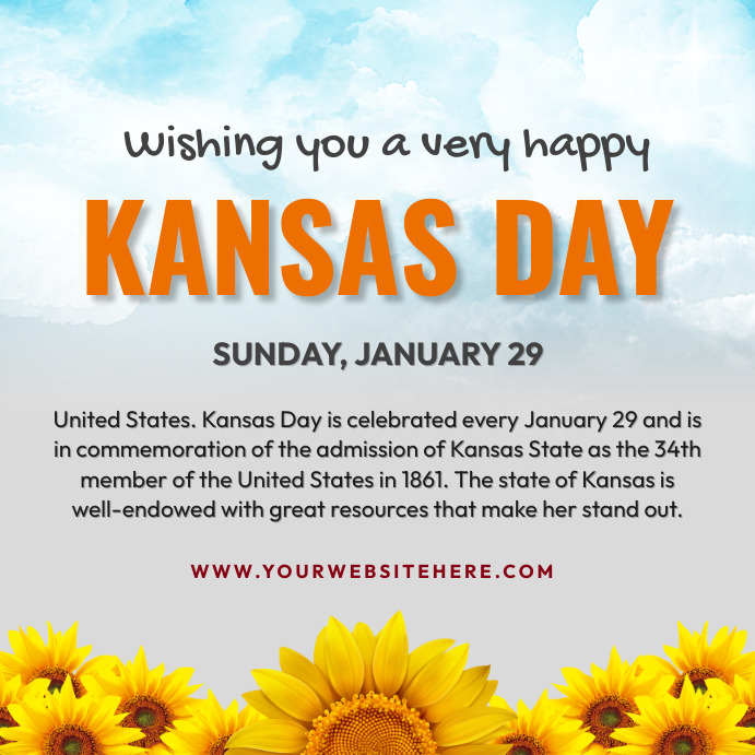 Kansas Day Template PosterMyWall