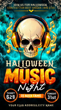 Hitam Halloween Karaoke Event Instagram Story Template
