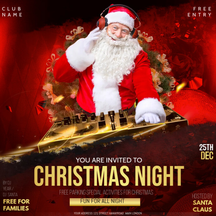 karaoke, Christmas karaoke Wpis na Instagrama template