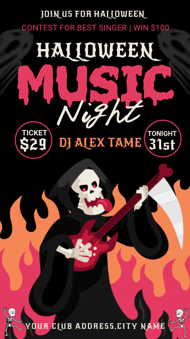 Karaoke, music party,event,karaoke night (1) Instagram Story template
