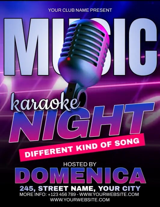 Plantilla de Karaoke Ads | PosterMyWall