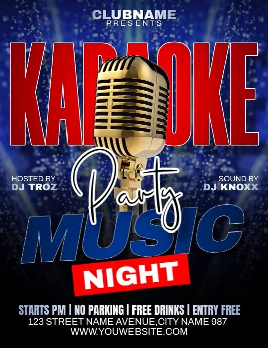 Karaoke Ads Template | PosterMyWall