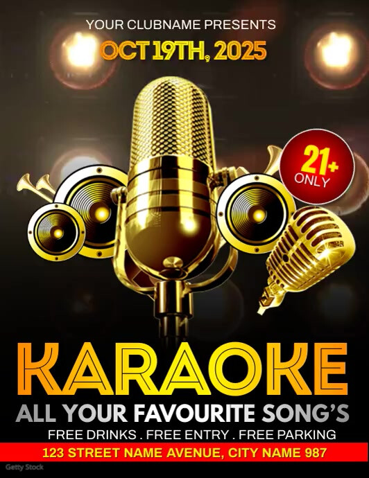 Karaoke Ads Template | PosterMyWall