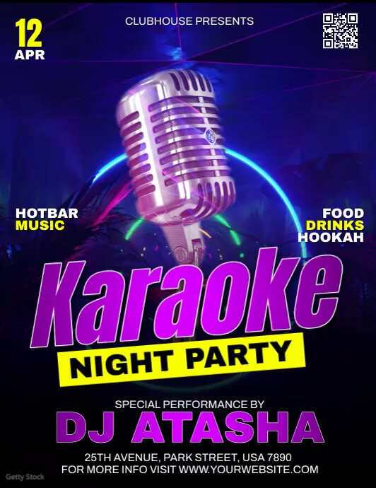 Plantilla de Karaoke Ads | PosterMyWall