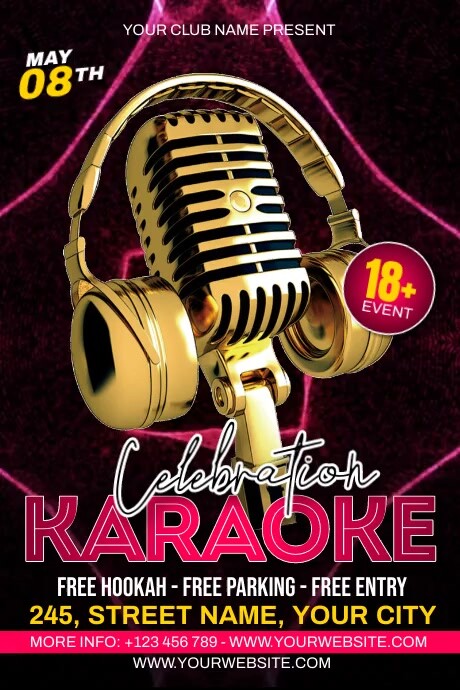 Plantilla de Karaoke Ads | PosterMyWall