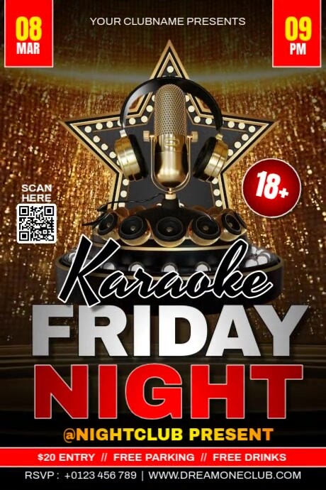 Plantilla de Karaoke Ads | PosterMyWall