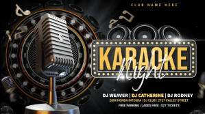 Karaoke Bar Night Display digitale (16:9) template