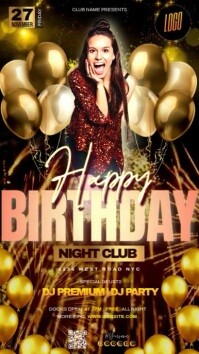 karaoke bday night instagram story video template
