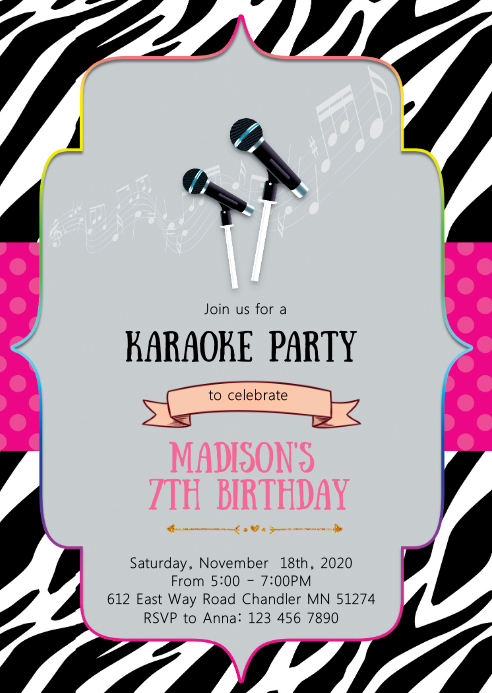 Karaoke Party Invitations