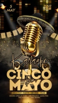 Karaoke Cinco De Mayo Digital Display (9:16) template