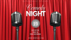 Merah Comedy Night Facebook Cover Video Template