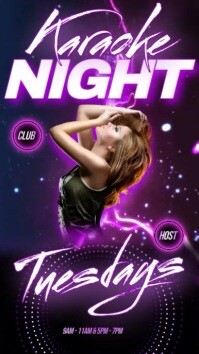 Karaoke Dance Night club party video Instagram Story template