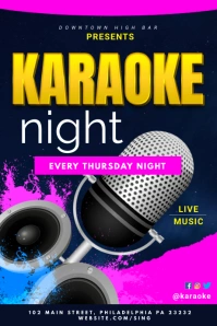 Karaoke Tumblr Graphic template