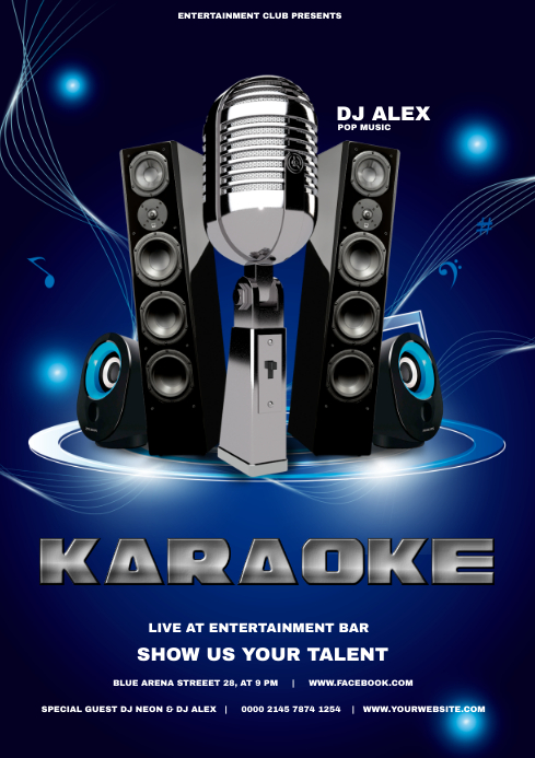 KARAOKE Template PosterMyWall