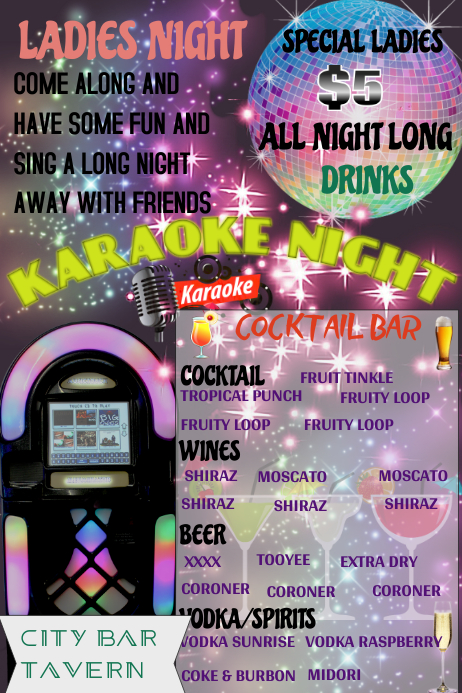 KARAOKE Template PosterMyWall